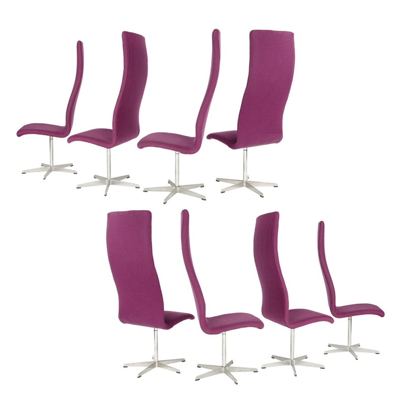 Set of 8 High Back 'Oxford' Chairs by Arne Jacobsen for Fritz Hansen - WYETH