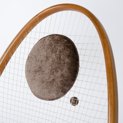 The Racquet Chair in Walnut and Nylon by Vestergaard Jensen for Peder Pedersen, 1955