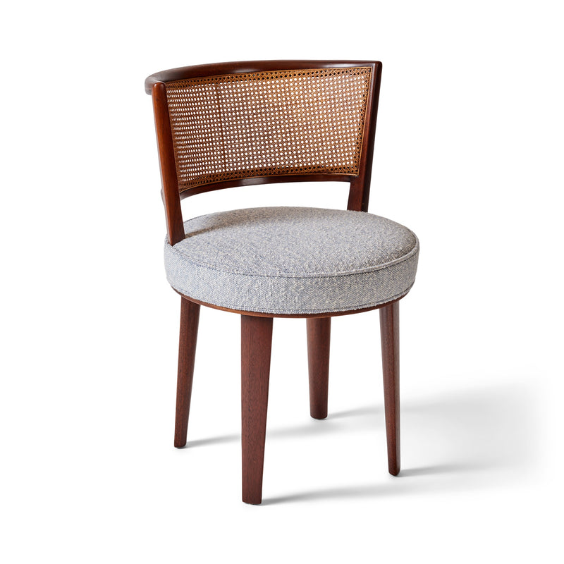 Round Swivel Chair with Cane Back by Edward Wormley for Dunbar