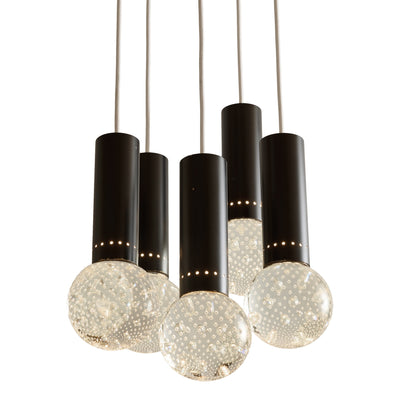 Murano Glass Five Sphere Pendant for Lightolier