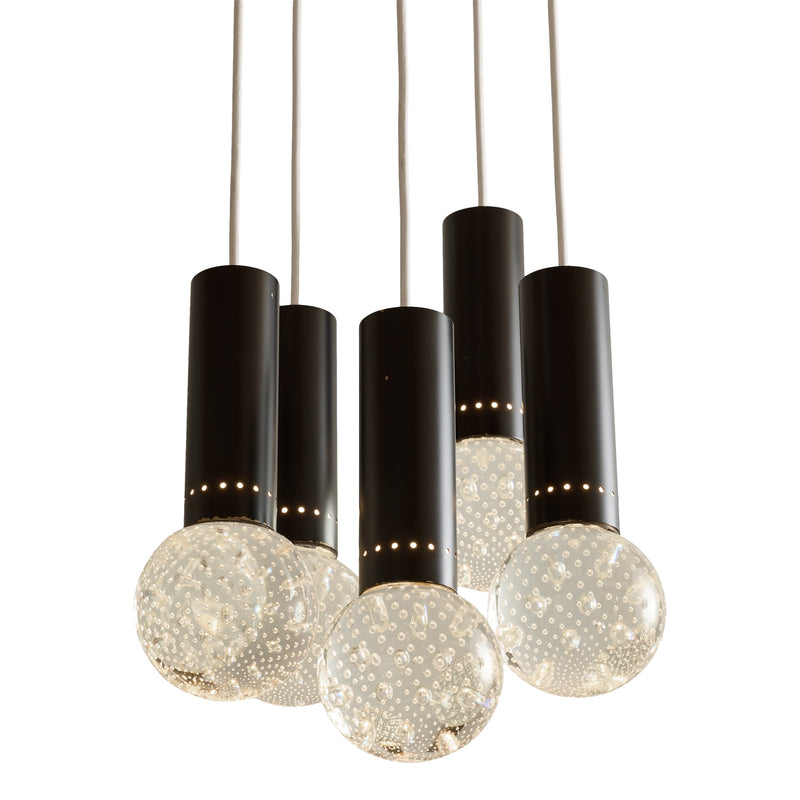 Murano Glass Five Sphere Pendant for Lightolier
