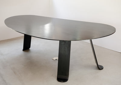 Chrysalis No. 1 Dining Table / Desk in Blackened Steel by WYETH, Made to Order - WYETH