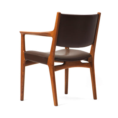 Oak and Leather Armchair by Hans J. Wegner for Johannes Hansen