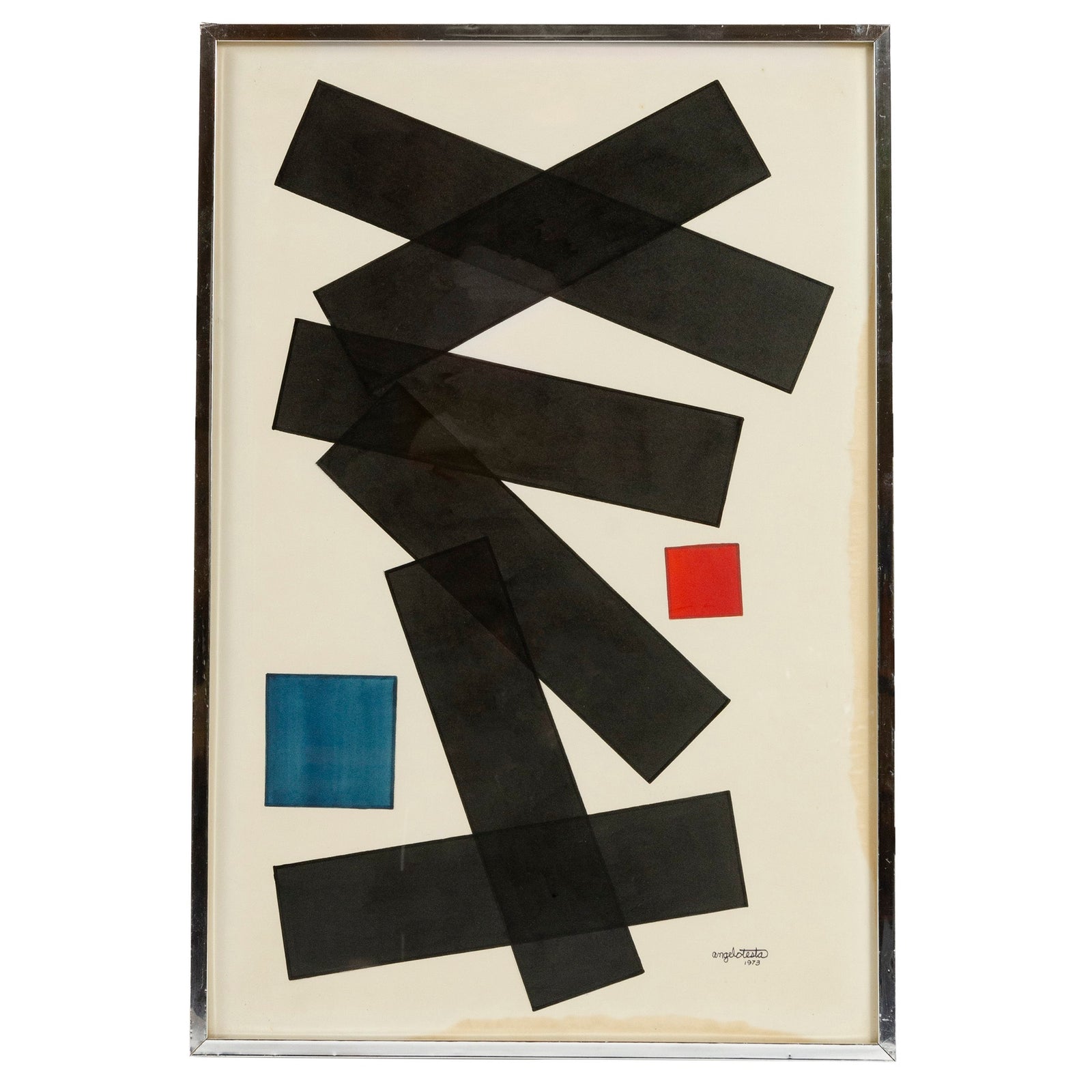 Limited Edition Abstract Print 83 by Angelo Testa, 1973