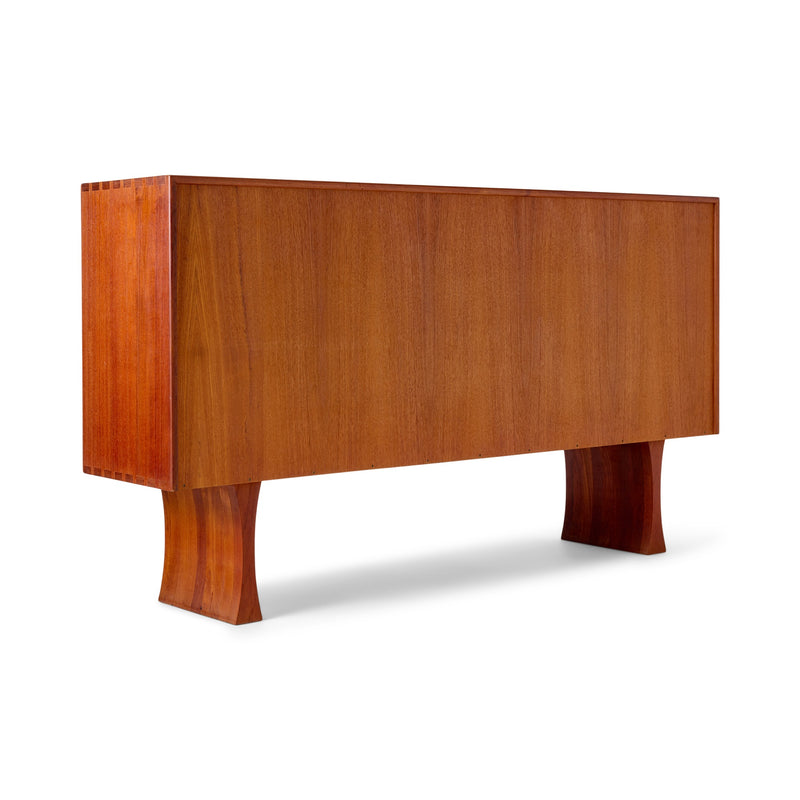 Glass Teak Cabinet by Johannes Aasbjerg, 1960s - WYETH