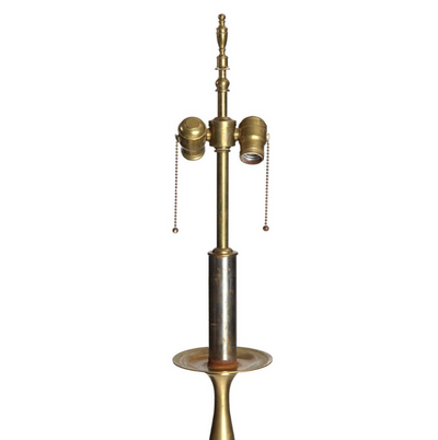 Pair of Turned and Cast Bronze Floor Lamps from USA