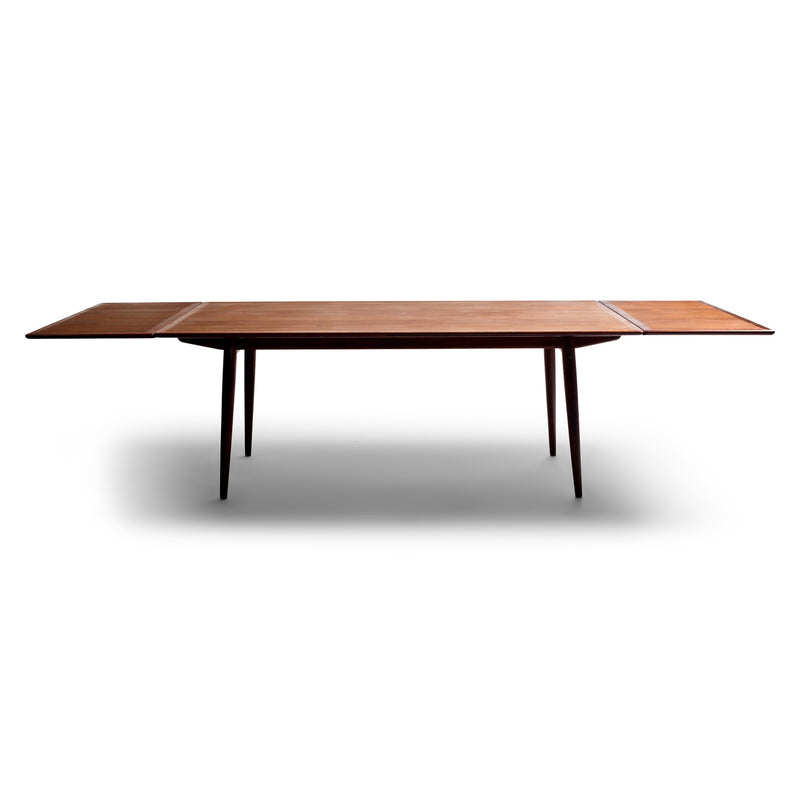 Teak and Oak Extension Dining Table by Hans J. Wegner for Johannes Hansen
