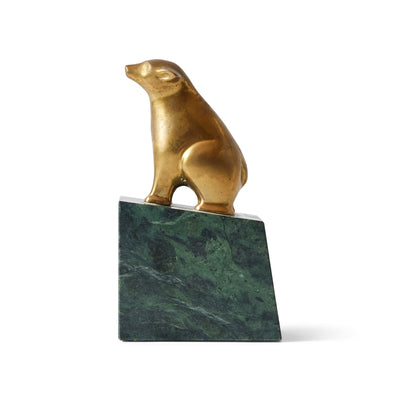 Bronze Bear on Marble Base