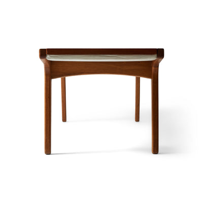 Unique Danish oak bench with a reversible leather & teak top by Unknown, 1960s - WYETH