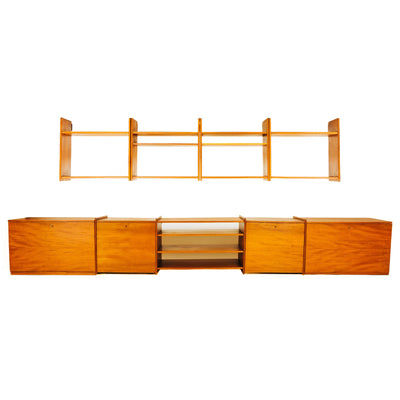 Minimalist Teak Wall Mount Cabinet Collection by Ejner Larsen & Aksel Bender Madsen for Willy Beck