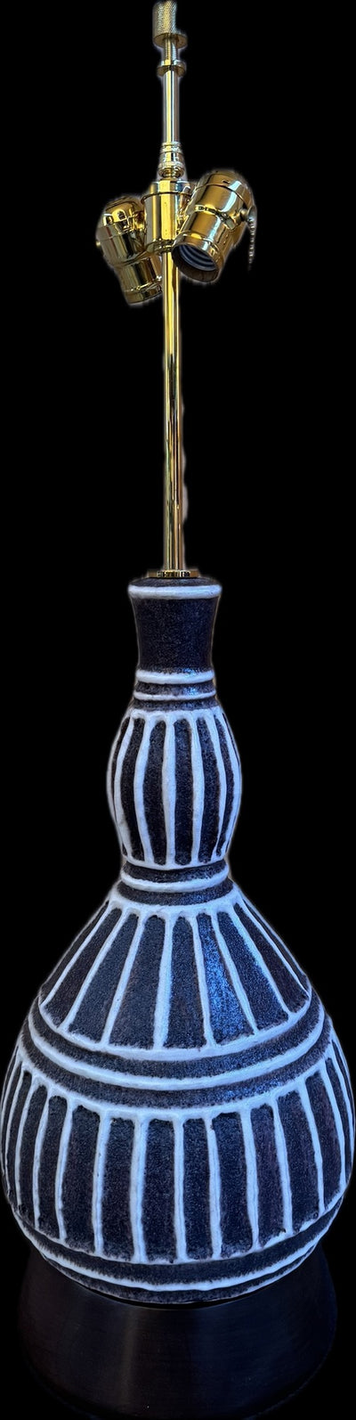 Gourd Form Ceramic Lamp by Guido Gambone