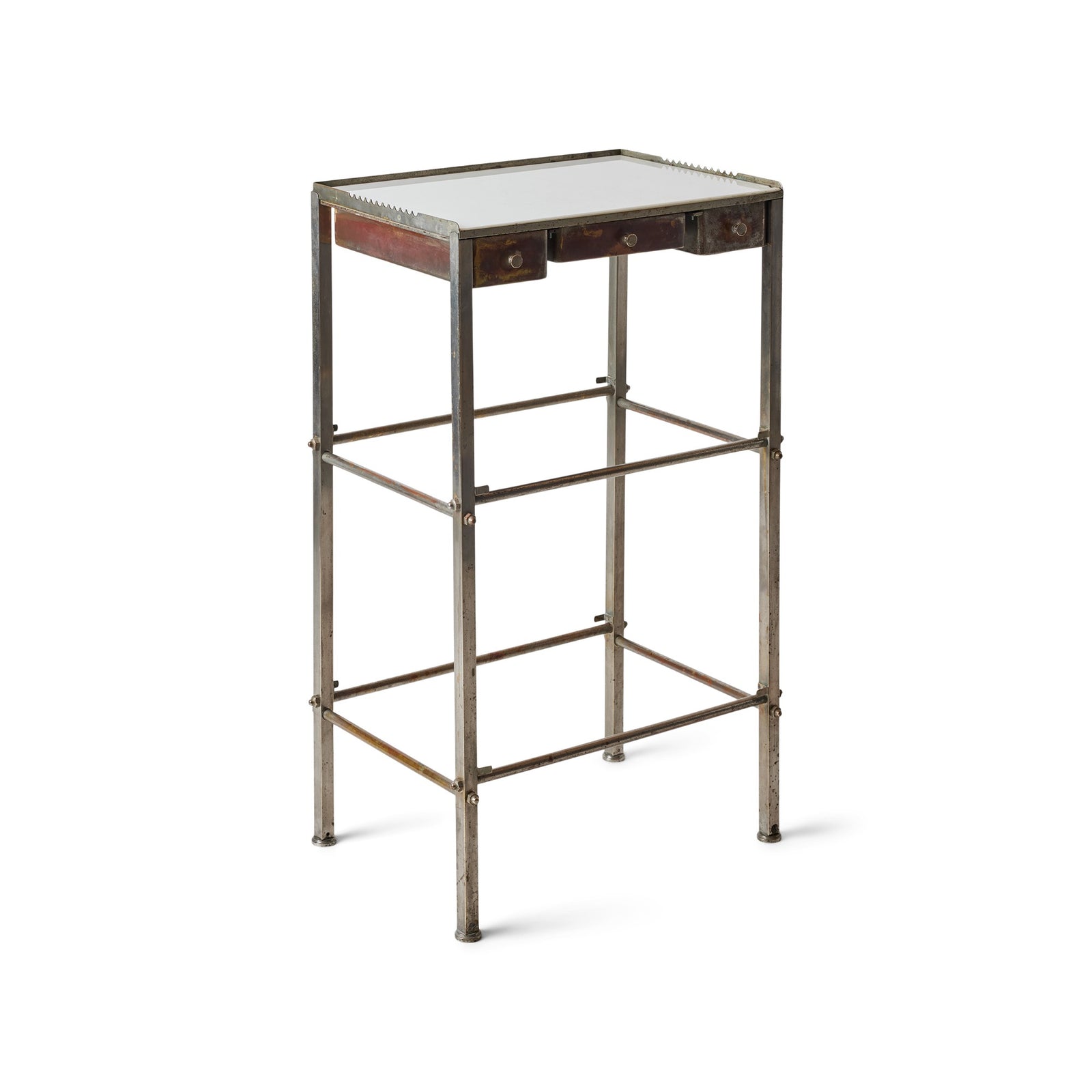 Nickel On Bronze 3 Tier Utility Table from USA