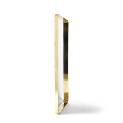 Soft Rectangle Wall Mirror in Bronze by WYETH