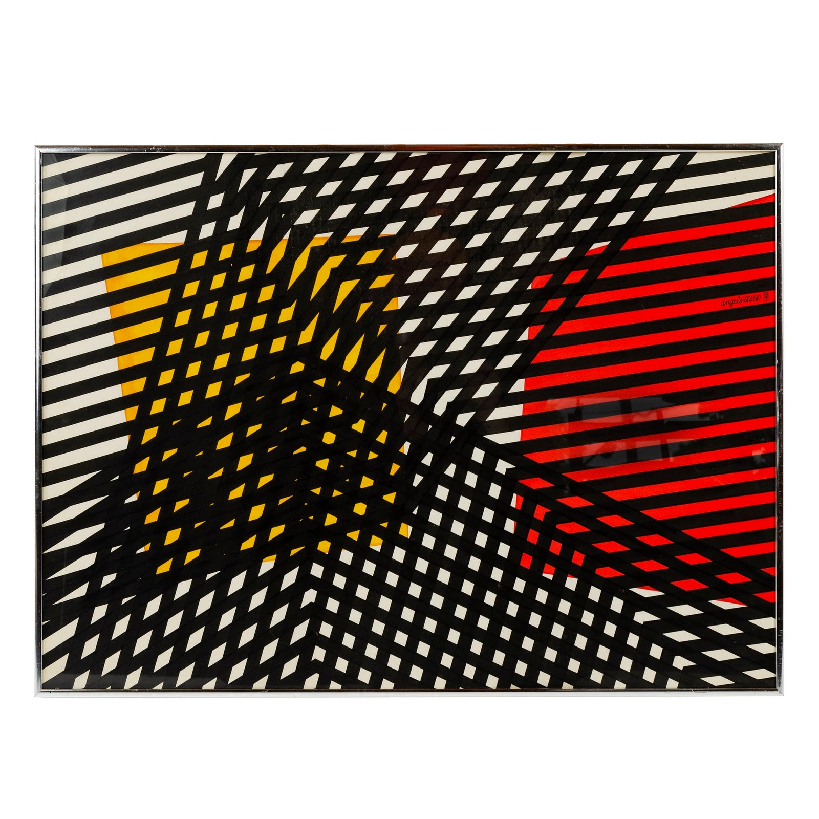 Limited Edition Abstract Print 80 by Angelo Testa, 1980