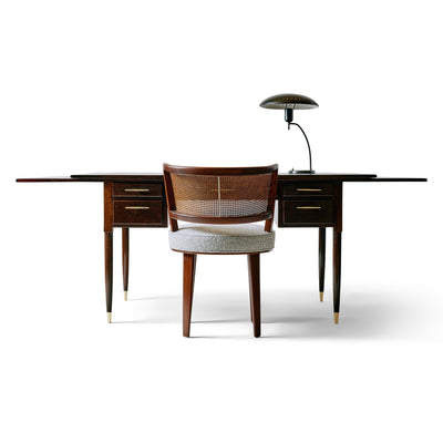 Round Swivel Chair with Cane Back by Edward Wormley for Dunbar