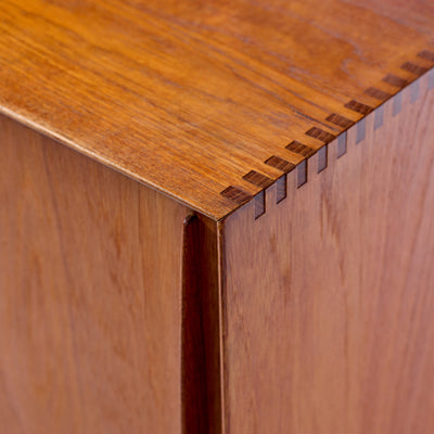 Sliding Door Cabinet in Solid Teak by Peter Hvidt & Orla Mölgaard-Nielsen