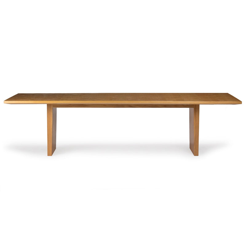 Bamboo and Oak Slab Leg Dining Table by WYETH