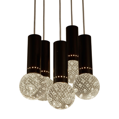 Murano Glass Five Sphere Pendant for Lightolier