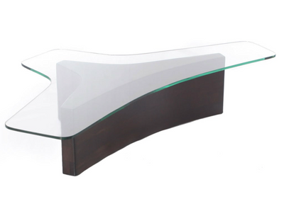 Solid Mahogany and Glass Low Table by Harvey Probber, 1960s