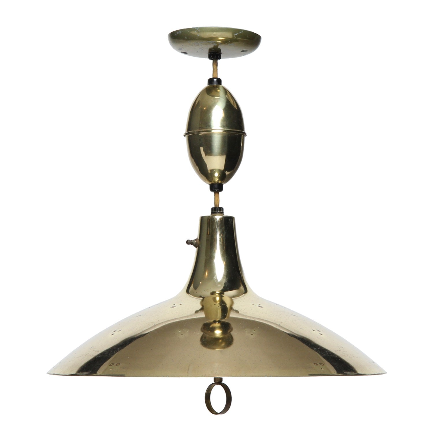 Retractable Height Brass Pendant Tynell Style from USA