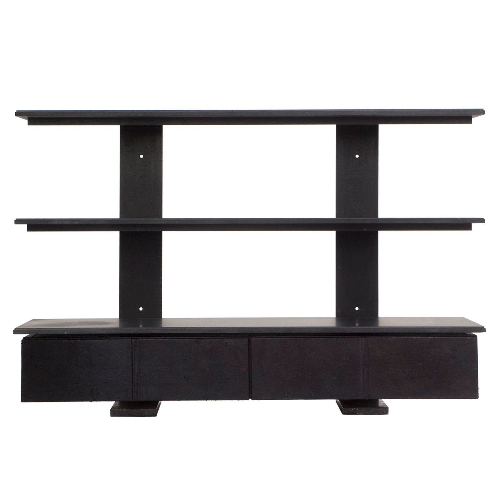 Steel Frame Cantilevered Shelves with drawer cabinets. by American Custom Made - WYETH