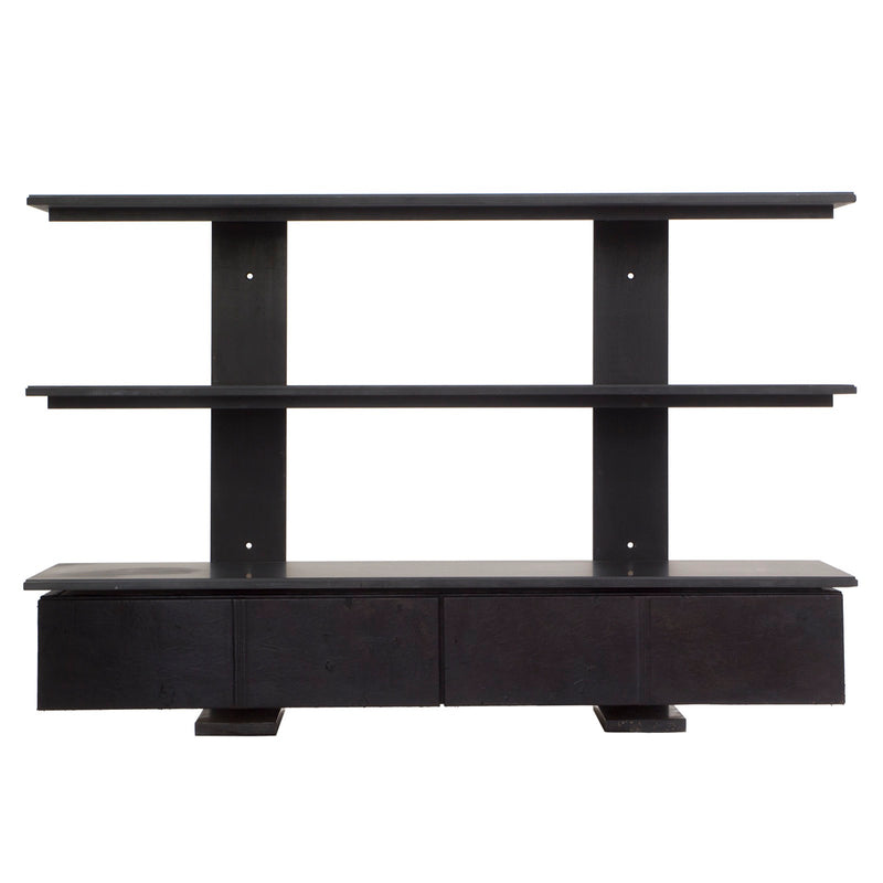 Steel Frame Cantilevered Shelves with drawer cabinets. by American Custom Made - WYETH