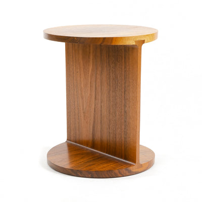 ‘Round I-Beam’ Table in Walnut by WYETH, Made to Order - WYETH