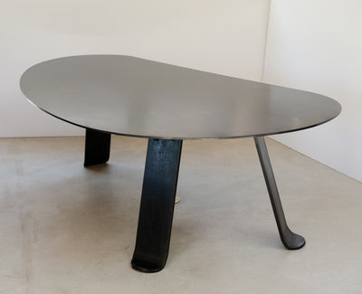 Chrysalis No. 1 Dining Table / Desk in Blackened Steel by WYETH, Made to Order - WYETH