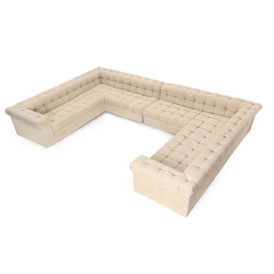 Unique 3 Side 'Party' Chesterfield Sofa by Edward Wormley for Dunbar - WYETH