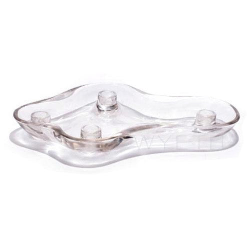 Glass Candle holder by Pipsen Saarinen Swanson - WYETH