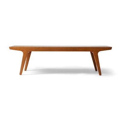 Unique Danish oak bench with a reversible leather & teak top by Unknown, 1960s - WYETH