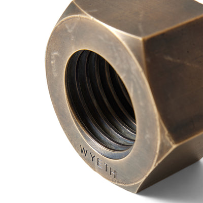 Patinated Bronze Industrial Machine Nut, WYETH - WYETH