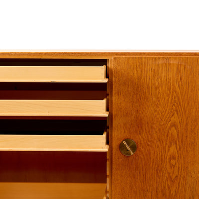 Oak Two Door Linen Cabinet by Borge Mogensen for C.M. Madsens, 1960's - WYETH