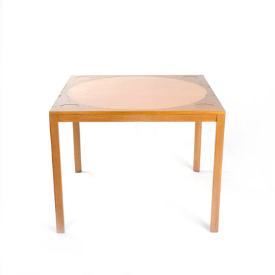Mahogany and Leather Game Table by Edward Wormley for Dunbar