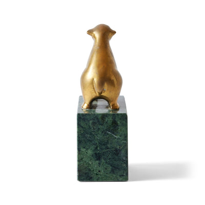 Bronze Bear on Marble Base