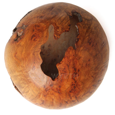 Red Oak Burl Hollowform Orb Sculpture by David Ellsworth, 1980