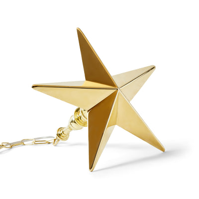 Solid Cast Bronze Star Pendant Fixture by USA