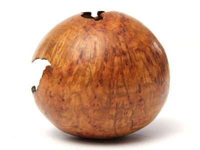 Red Oak Burl Hollowform Orb Sculpture by David Ellsworth, 1980