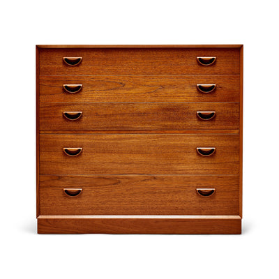 Five Drawer Cabinet In Solid Teak by Peter Hvidt & Orla Mølgaard-Nielsen for Soborg Mobler