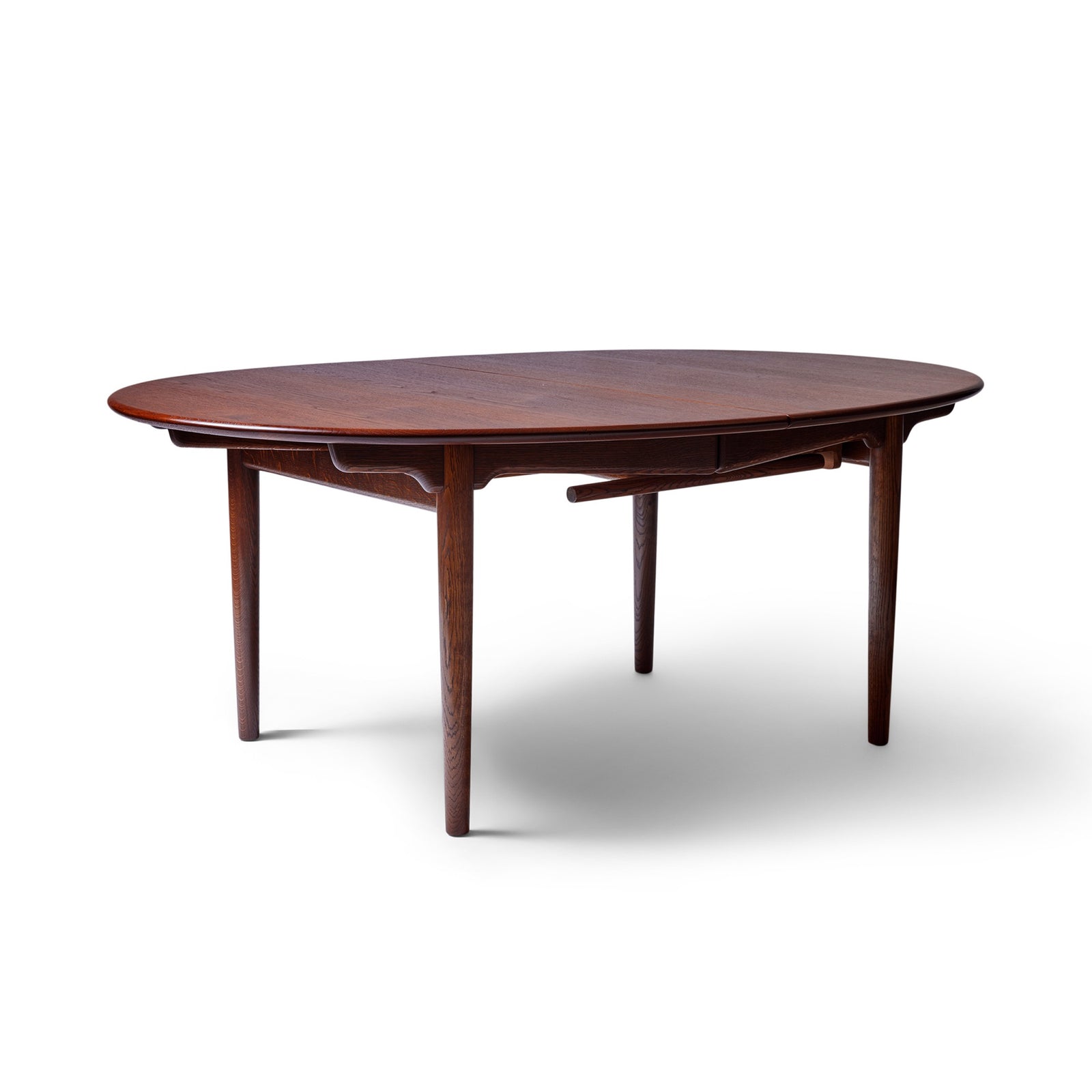 Rare Extension Table in Solid Teak and Oak by Hans J. Wegner for Johannes Hansen