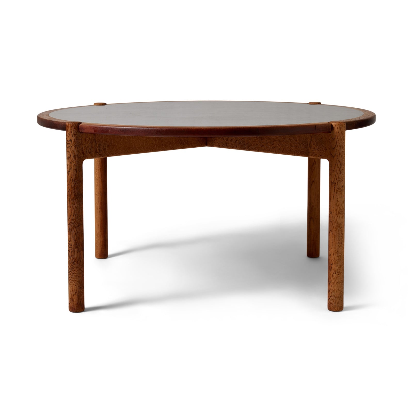 Reversible Top Low Table in Teak and Oak by Hans J. Wegner for Johannes Hansen