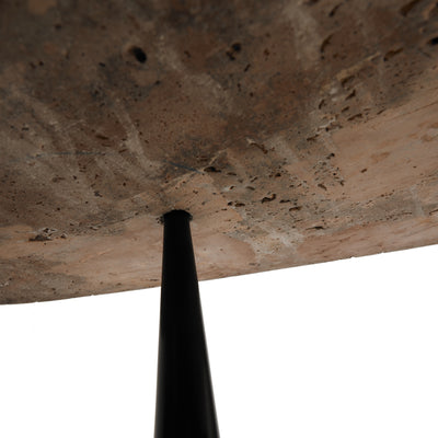 Travertine Biomorphic Top Cocktail Table Model 5218 by Edward Wormley for Dunbar, 1952