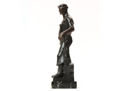 Sculpture of Standing Blacksmith by Adolf Joseph Phol - WYETH