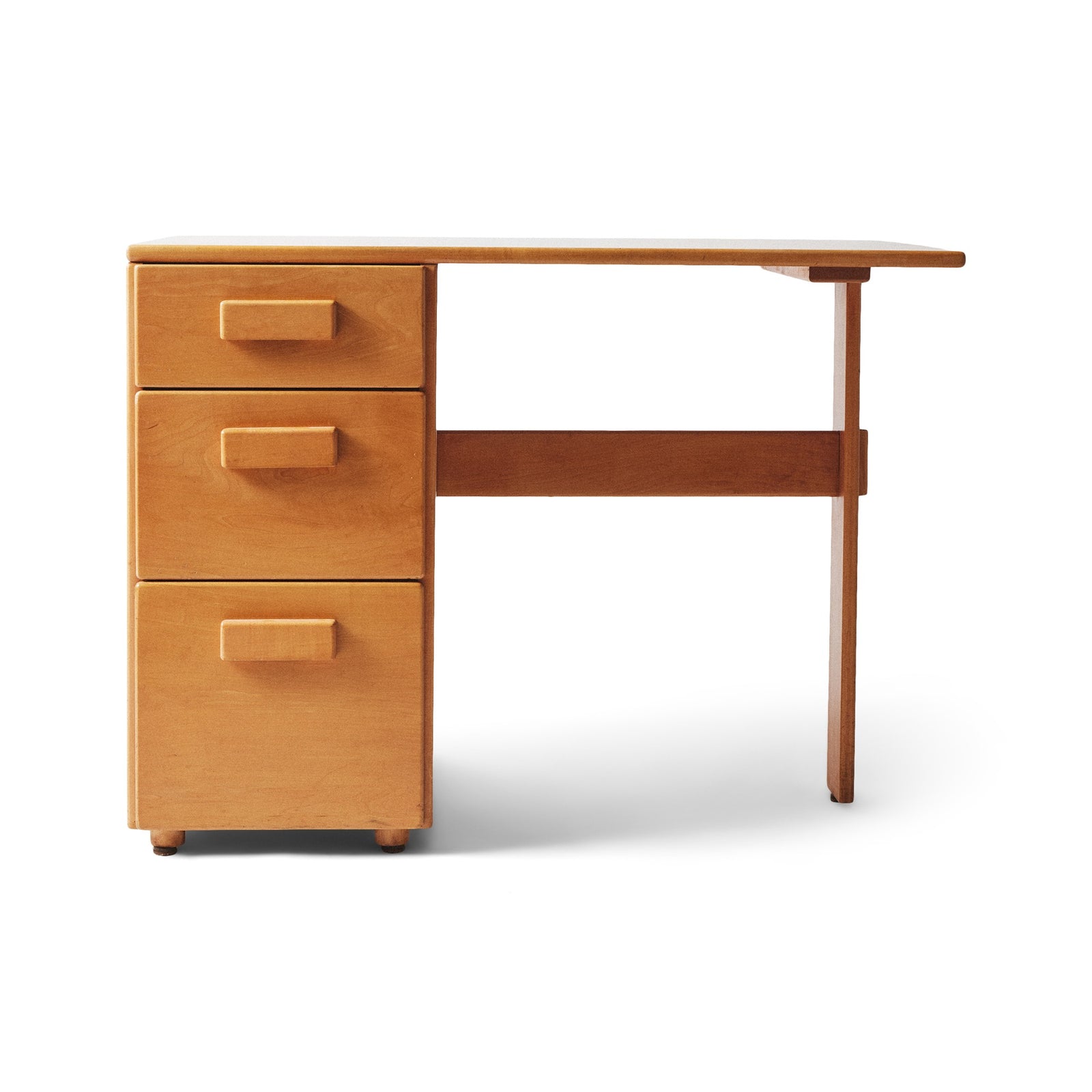 Solid Birch Work Desk by Russel Wright for Conant Ball, 1935