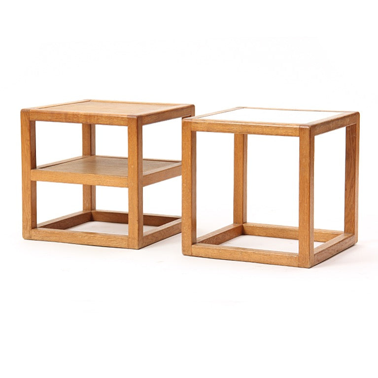 Pair of Cube Side Tables by Anker Pedersen for A.P. Stolen - WYETH