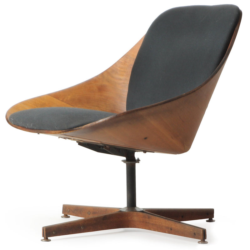 Directional Pedestal Base Lounge Chair by George Mulhauser for Plycraft, c. 1960 - WYETH