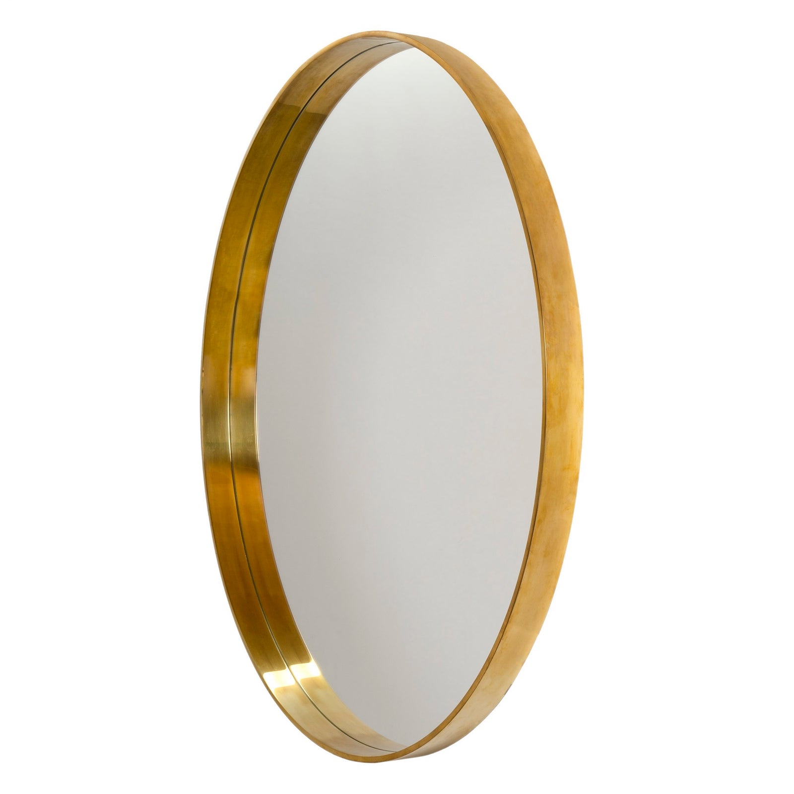 Original 55" Minimalist Round Mirror in Bronze by WYETH, Made to Order
