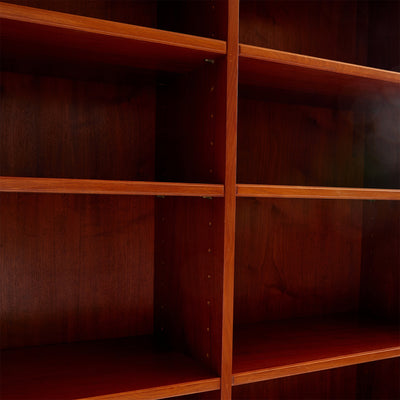 Solid Teak Cabinet with Open Shelving by Rudolf Rasmussen for Rud Rasmussen, 1960s