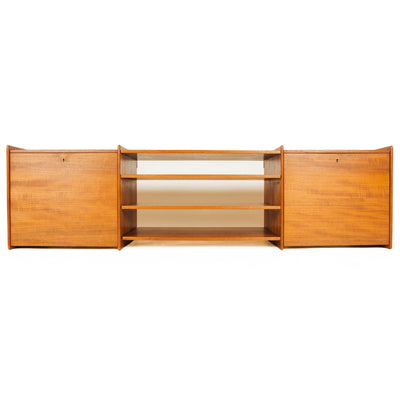 Minimalist Teak Wall Mount Cabinet Collection by Ejner Larsen & Aksel Bender Madsen for Willy Beck