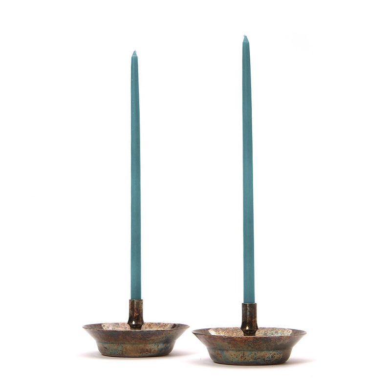 Silver Plated Bronze Candle Stands by Jens H. Quistgaard for Dansk Designs